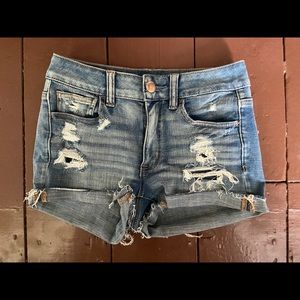 American eagle mid rise Jean shorts